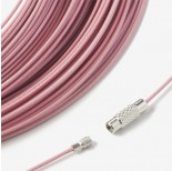 Zdjęcie - Linka stalowa z zapięciem różowa 1mm